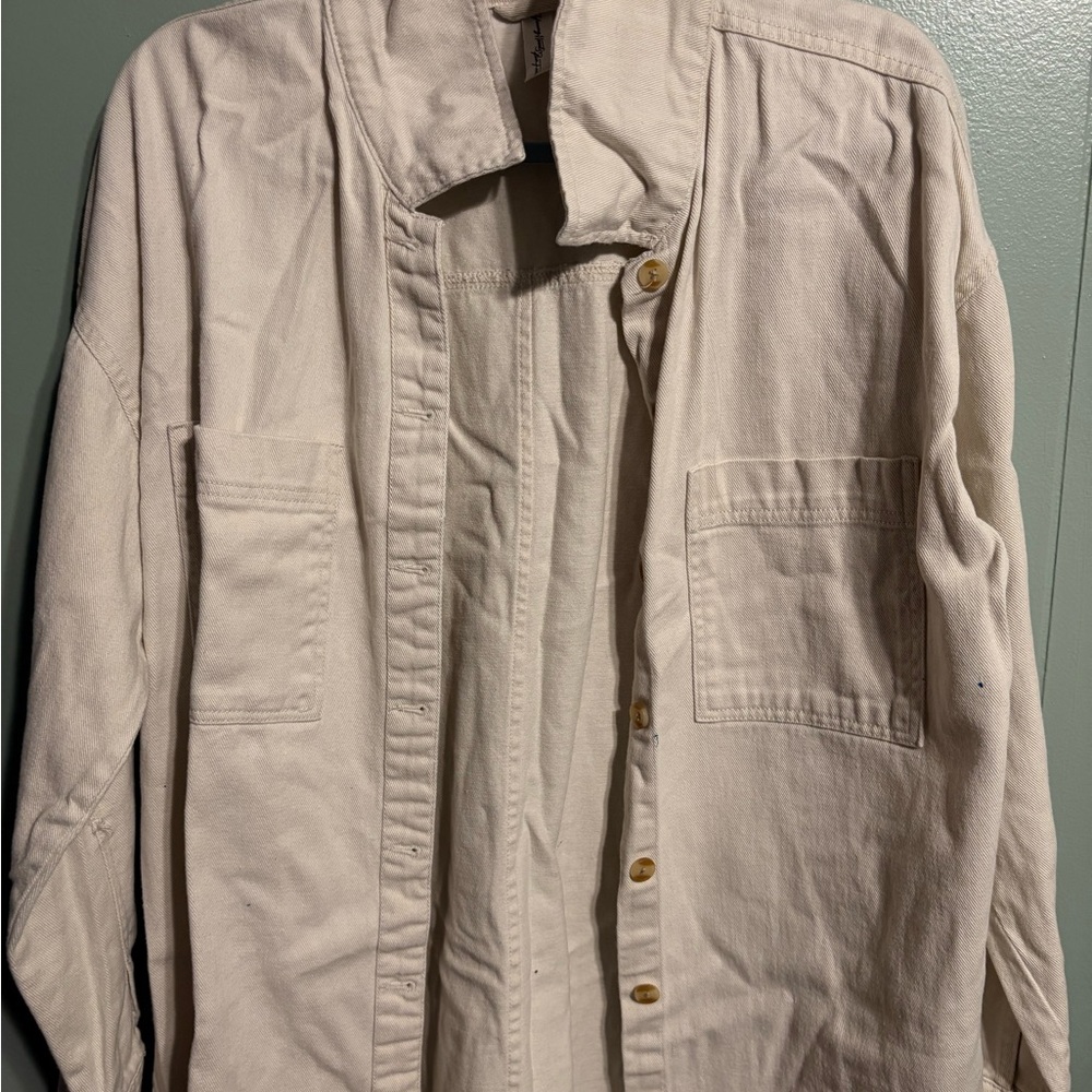 Cream Button-Up Shirt
